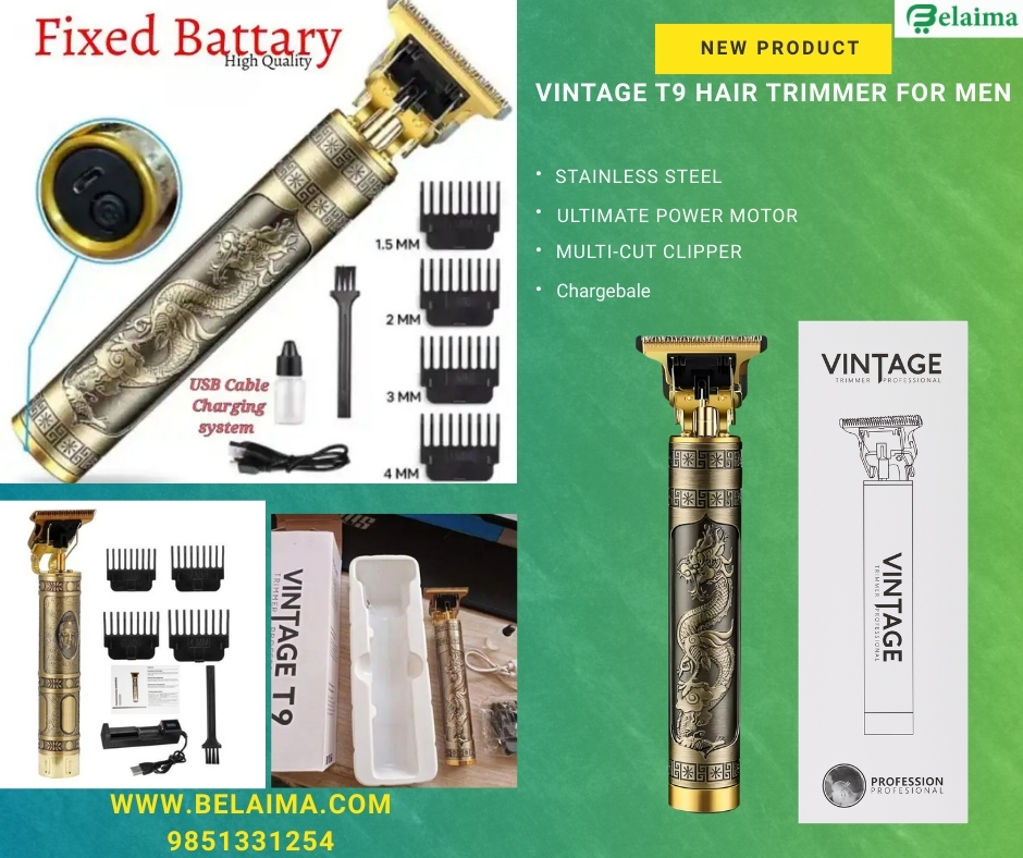 Budget Friendly Vintage T9 Hair Trimmer for Men || "Golden Sculptor Pro"