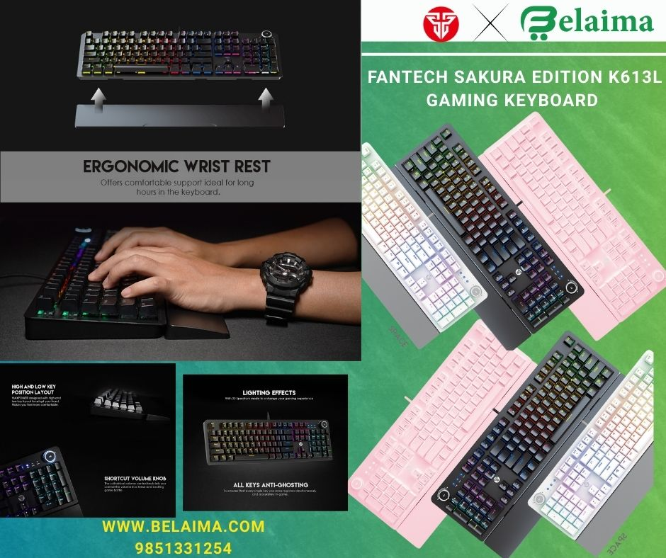 FANTECH Sakura Edition K613L Gaming Keyboard / MK853 Maxpower Sakura Edition Mec