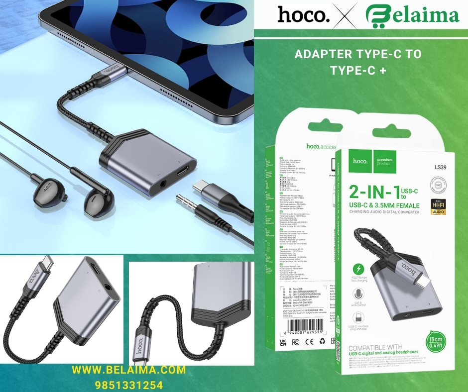 Hoco Extension cable Type-C male to USB female USB3.0 U107 || Adapter Type-C to 